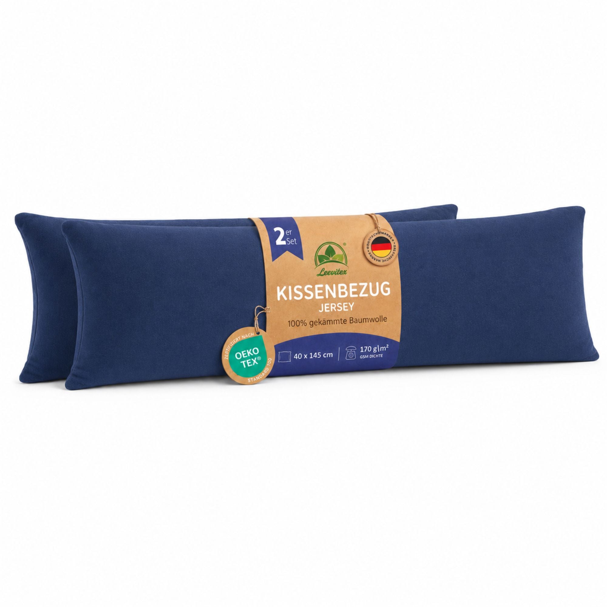 Kissenbezüge 2er Set 40x145 cm - 100% Baumwolle, stilvoll und gemütlich