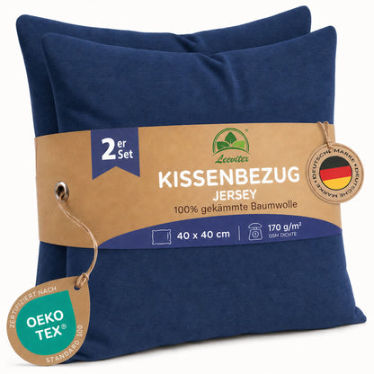 Kissenbezüge 2er Set 40x40 cm - 100% Baumwolle, stilvoll und gemütlich