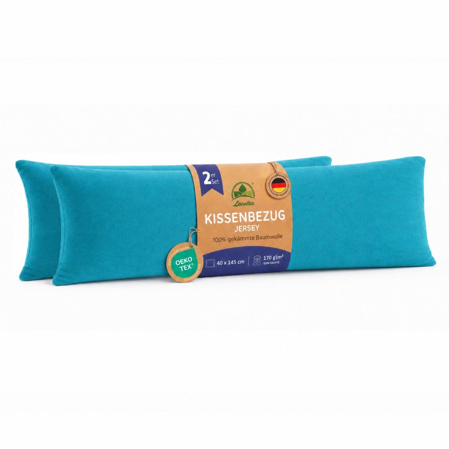 Kissenbezüge 2er Set 40x145 cm - 100% Baumwolle, stilvoll und gemütlich