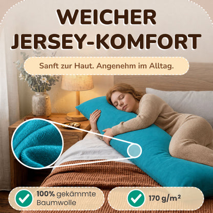 Kissenbezüge 2er Set 40x145 cm - 100% Baumwolle, stilvoll und gemütlich