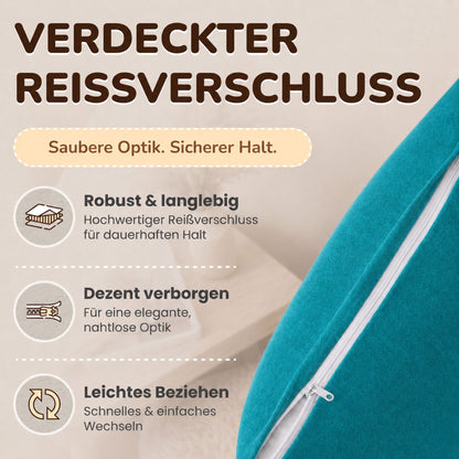 Kissenbezüge 2er Set 40x40 cm - 100% Baumwolle, stilvoll und gemütlich