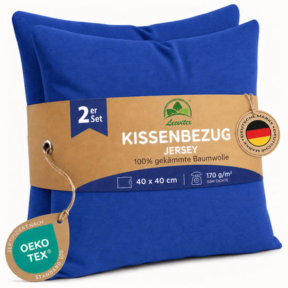 Kissenbezüge 2er Set 40x40 cm - 100% Baumwolle, stilvoll und gemütlich