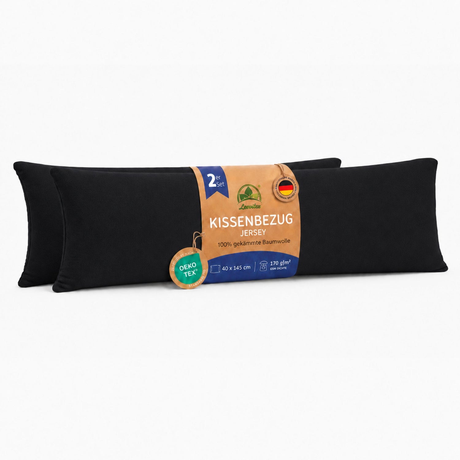 Kissenbezüge 2er Set 40x145 cm - 100% Baumwolle, stilvoll und gemütlich