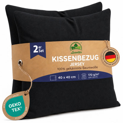 Kissenbezüge 2er Set 40x40 cm - 100% Baumwolle, stilvoll und gemütlich