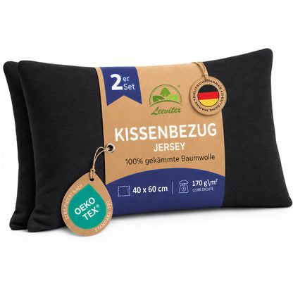 Kissenbezüge 2er Set 40x60 cm - 100% Baumwolle, stilvoll und gemütlich