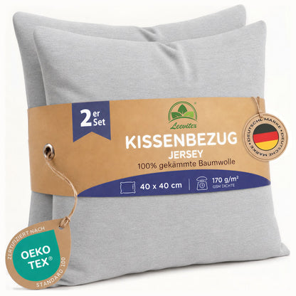 Kissenbezüge 2er Set 40x40 cm - 100% Baumwolle, stilvoll und gemütlich