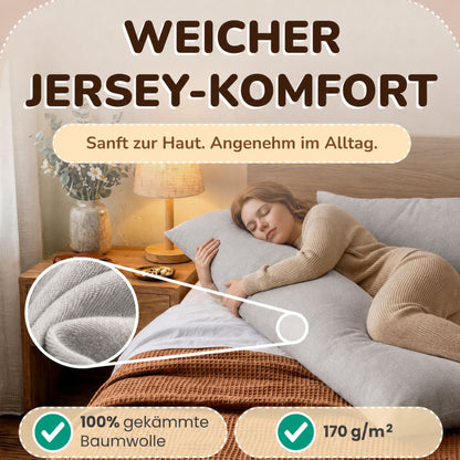 Kissenbezüge 2er Set 40x145 cm - 100% Baumwolle, stilvoll und gemütlich