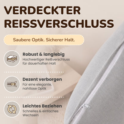 Kissenbezüge 2er Set 40x40 cm - 100% Baumwolle, stilvoll und gemütlich