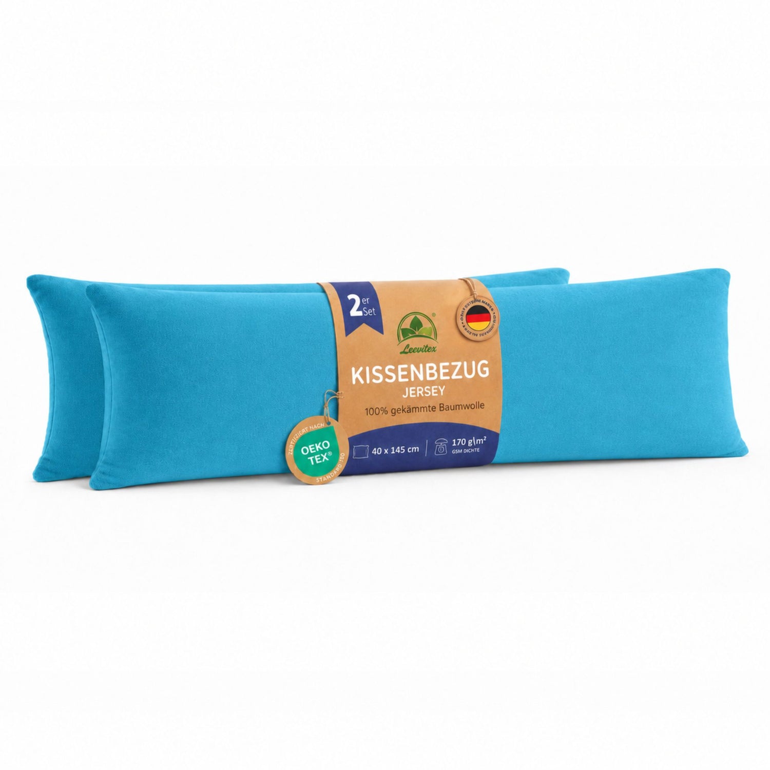 Kissenbezüge 2er Set 40x145 cm - 100% Baumwolle, stilvoll und gemütlich