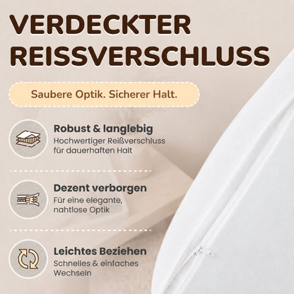Kissenbezüge 2er Set 40x80 cm - 100% Baumwolle, stilvoll und gemütlich