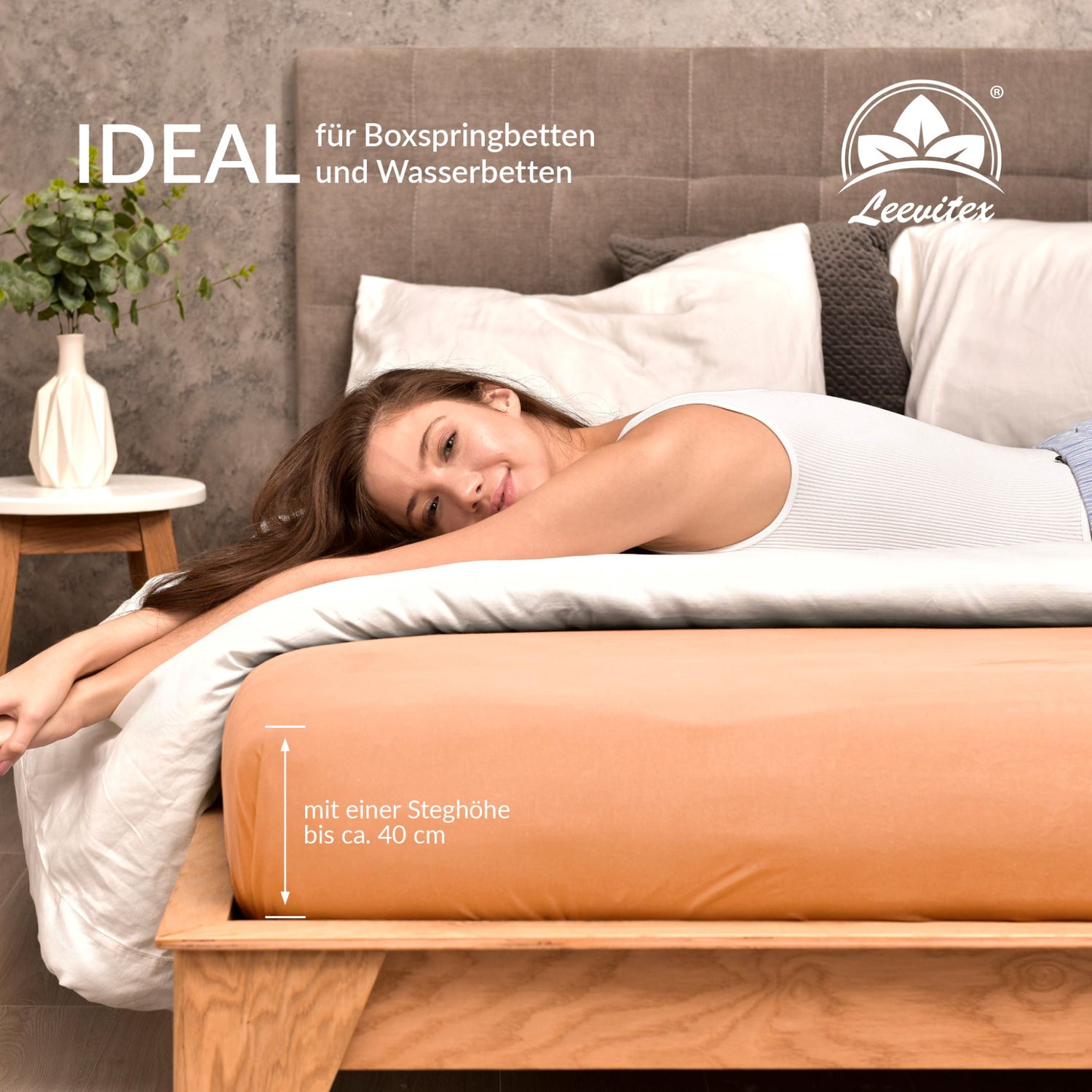 Spannbettlaken für Boxspringbetten 180x200 bis 200x220 cm
