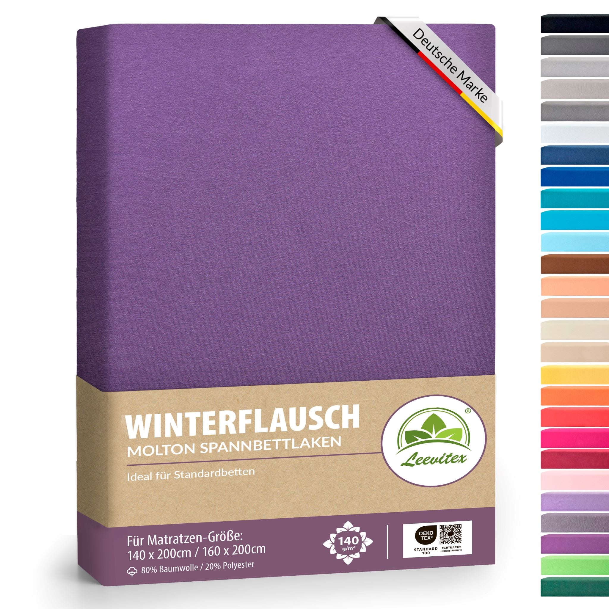 Winterspannbettlaken für 140x200 bis 160x200 cm