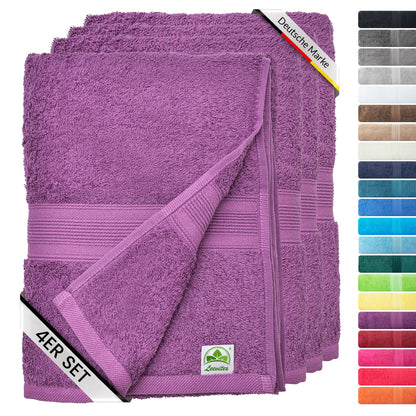 Handtücher von Leevitex – 4er Set, 100% Baumwolle, 50 x 100 cm, weich und saugfähig