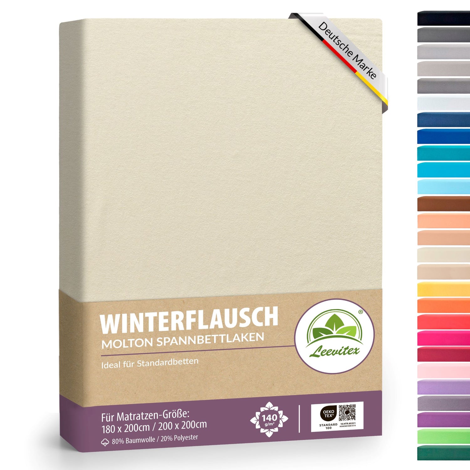 Winterspannbettlaken für 180x200 bis 200x200 cm