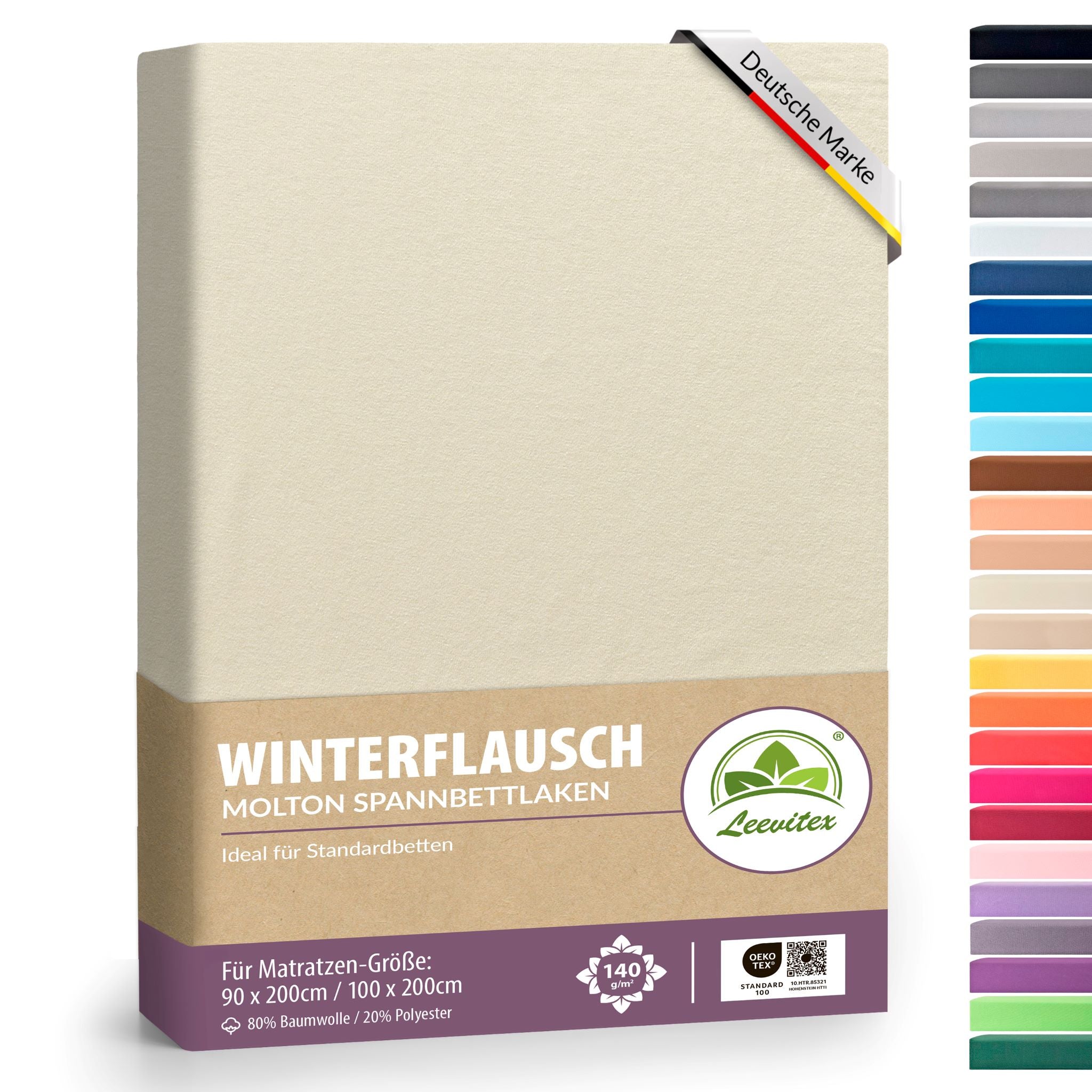 Winterspannbettlaken für 90x200 bis 100x200 cm