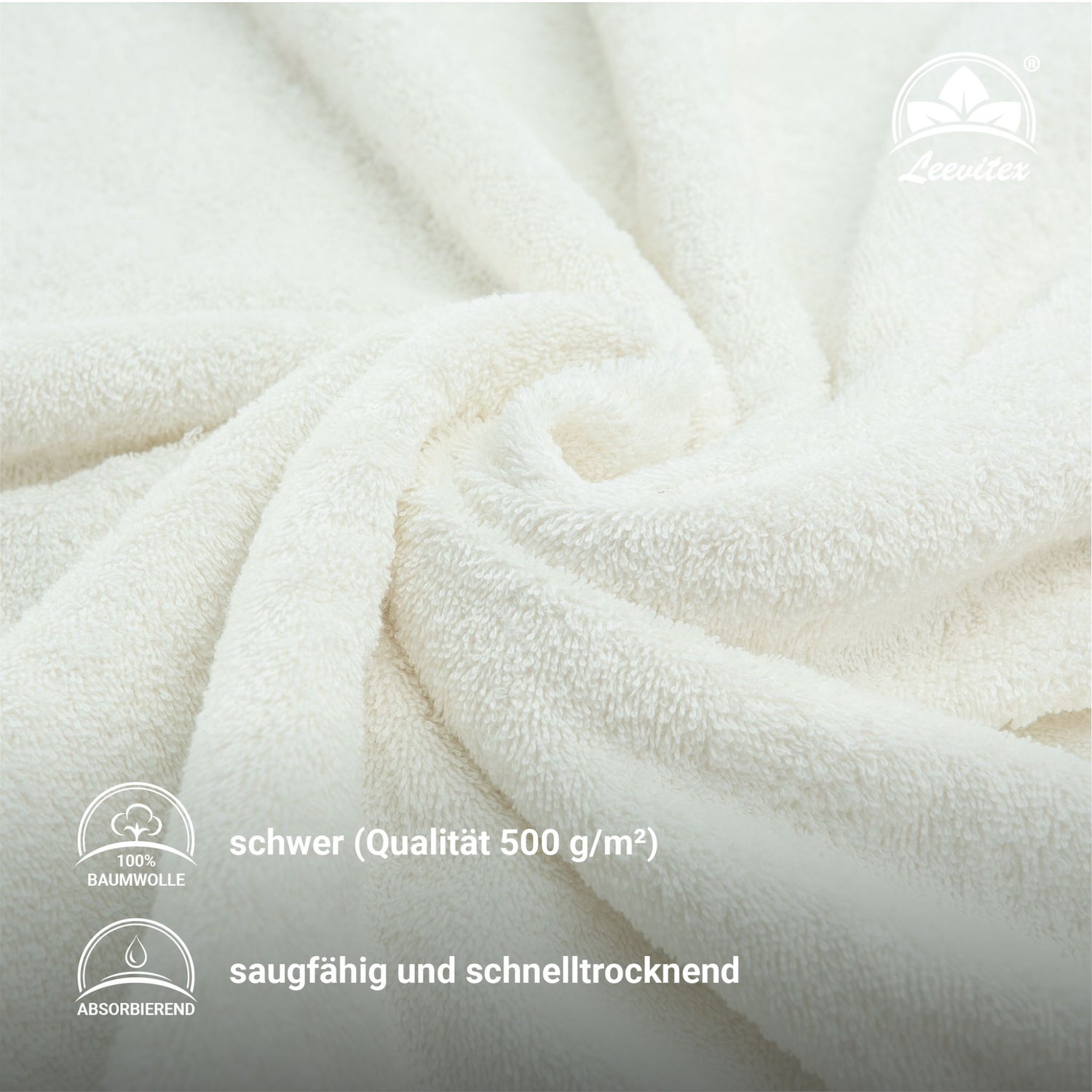 Saunatücher aus 100% Baumwolle im 1er Set – 80 x 200 cm, weich und saugfähig