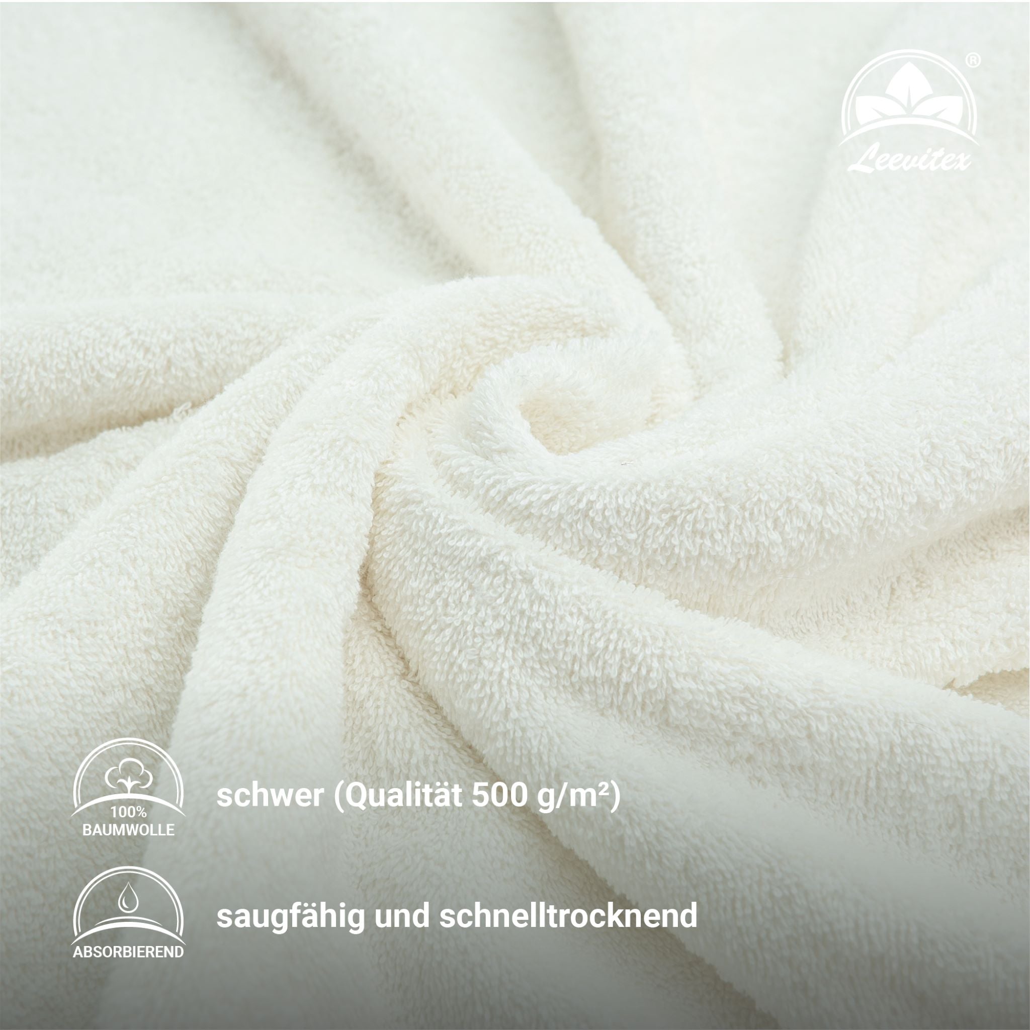 Saunatücher aus 100% Baumwolle im 1er Set – 80 x 200 cm, weich und saugfähig