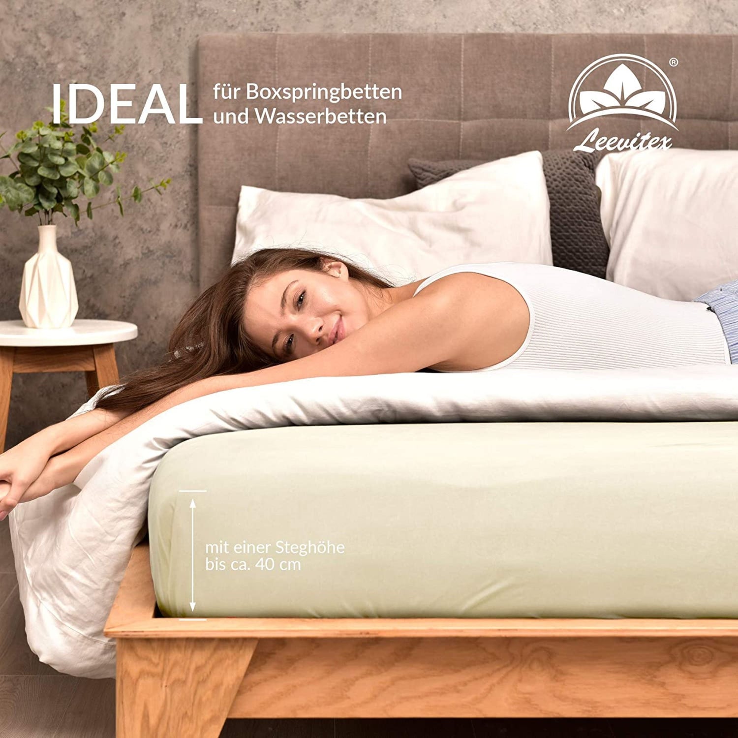 Spannbettlaken für Boxspringbetten 180x200 bis 200x220 cm