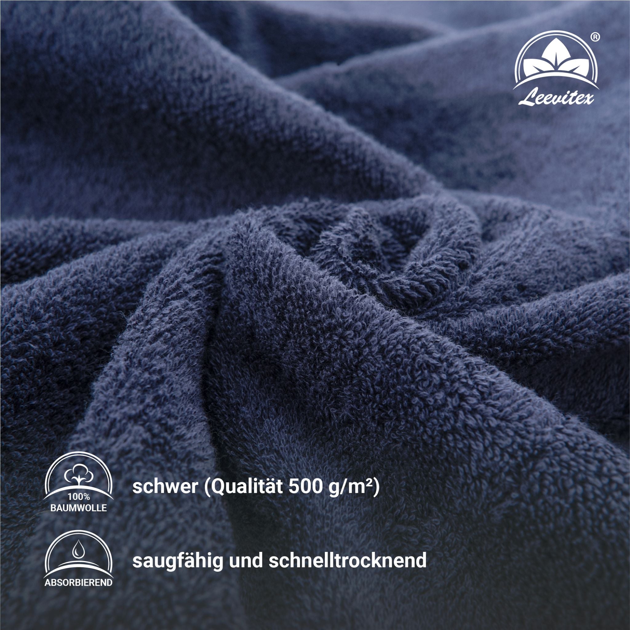 Saunatücher aus 100% Baumwolle im 1er Set – 80 x 200 cm, weich und saugfähig