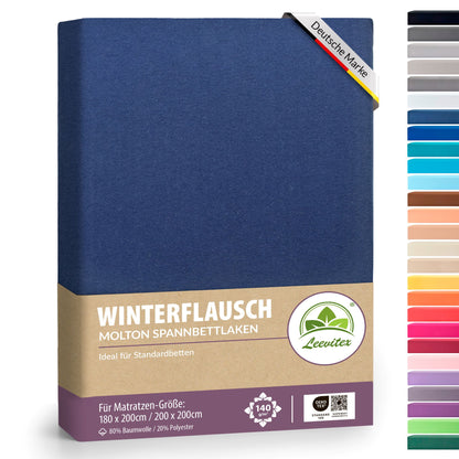 Winterspannbettlaken für 180x200 bis 200x200 cm