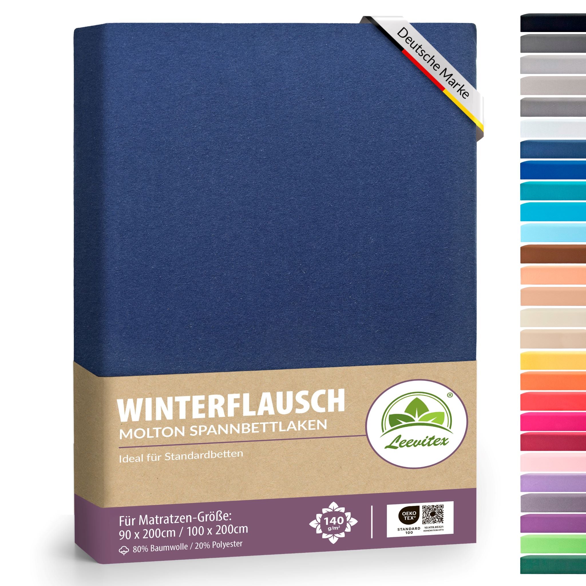 Winterspannbettlaken für 90x200 bis 100x200 cm