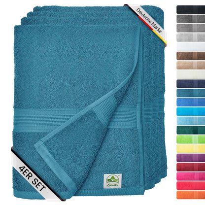 Handtücher von Leevitex – 4er Set, 100% Baumwolle, 50 x 100 cm, weich und saugfähig