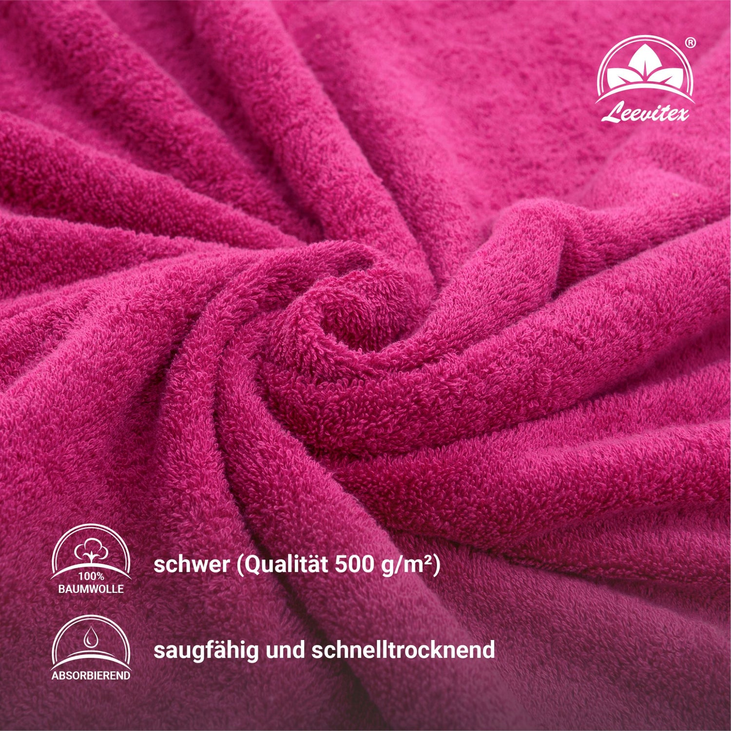 Saunatücher aus 100% Baumwolle im 1er Set – 80 x 200 cm, weich und saugfähig