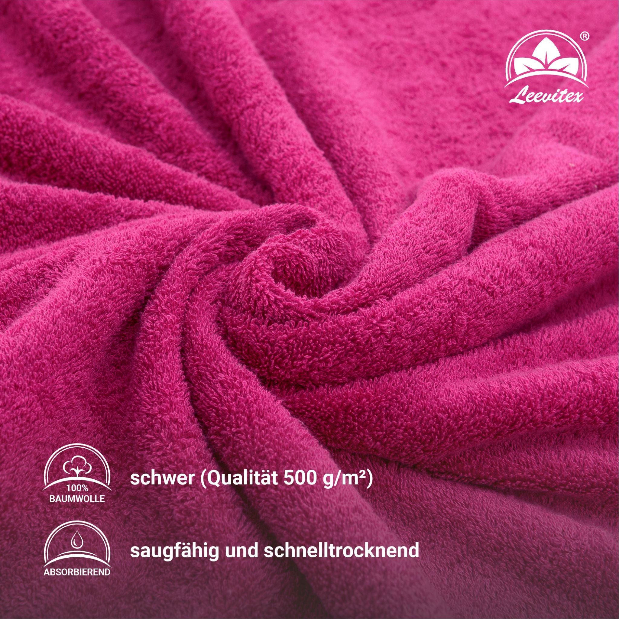 Saunatücher aus 100% Baumwolle im 1er Set – 80 x 200 cm, weich und saugfähig
