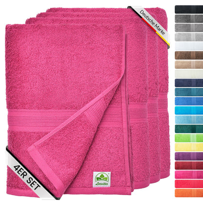 Handtücher von Leevitex – 4er Set, 100% Baumwolle, 50 x 100 cm, weich und saugfähig