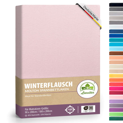 Winterspannbettlaken für 90x200 bis 100x200 cm