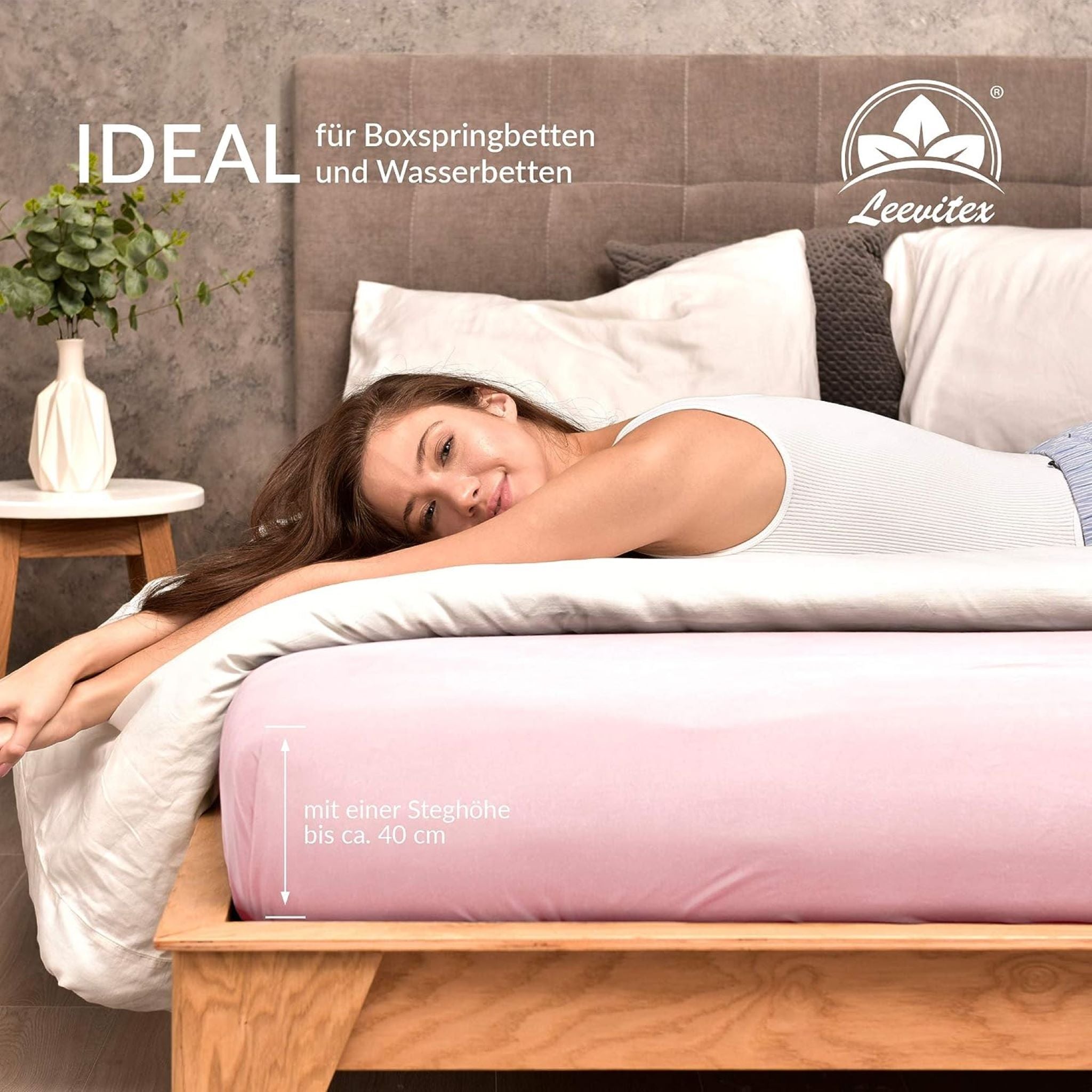 Spannbettlaken für Boxspringbetten 90x200 bis 100x220 cm