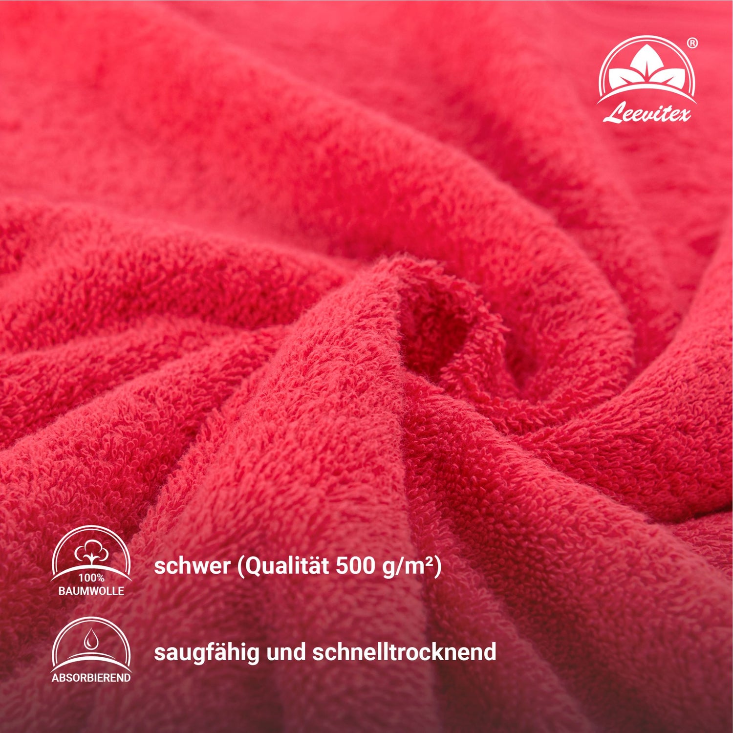 Saunatücher aus 100% Baumwolle im 2er Set – 80 x 200 cm, weich und saugfähig