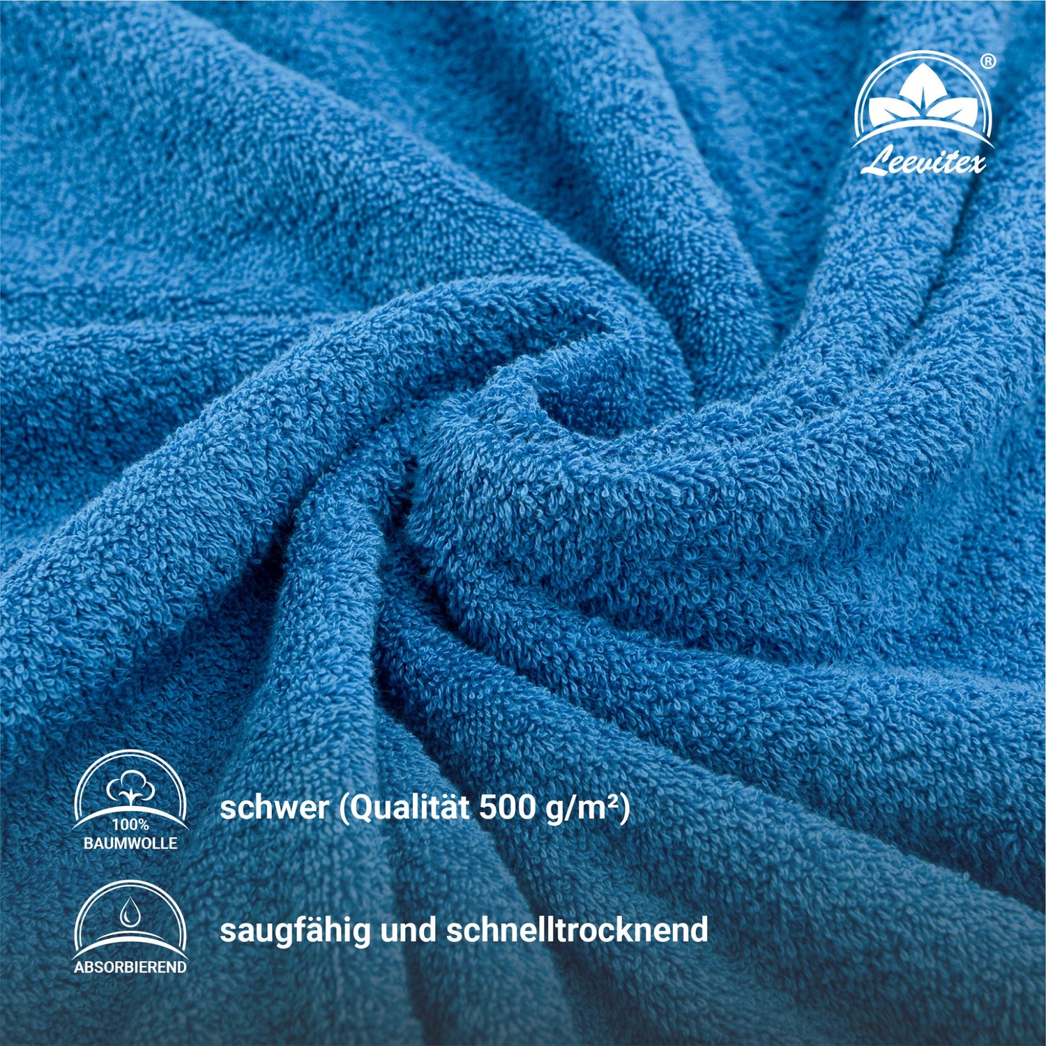 Saunatücher aus 100% Baumwolle im 1er Set – 80 x 200 cm, weich und saugfähig