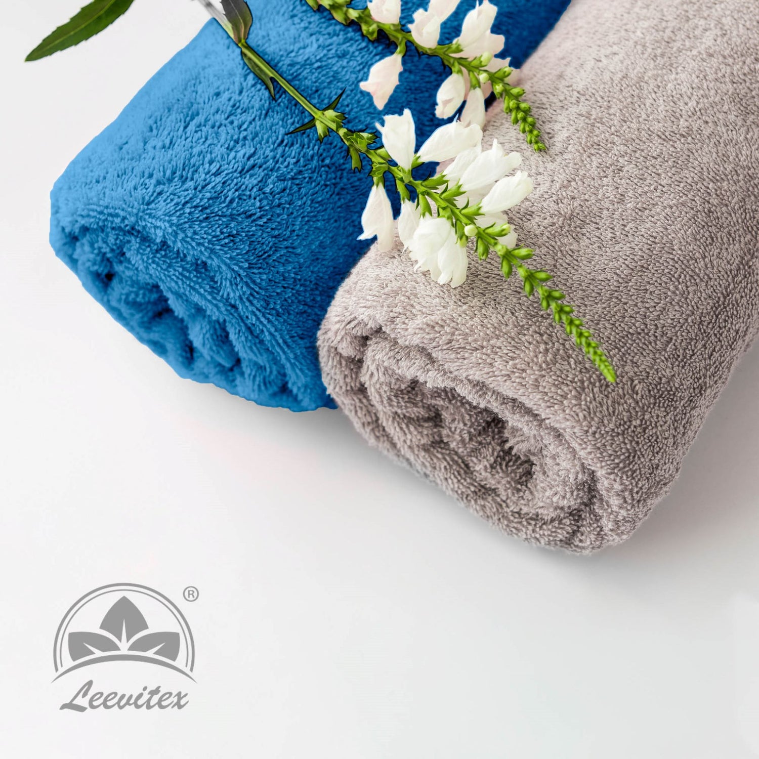 Saunatücher aus 100% Baumwolle im 2er Set – 80 x 200 cm, weich und saugfähig
