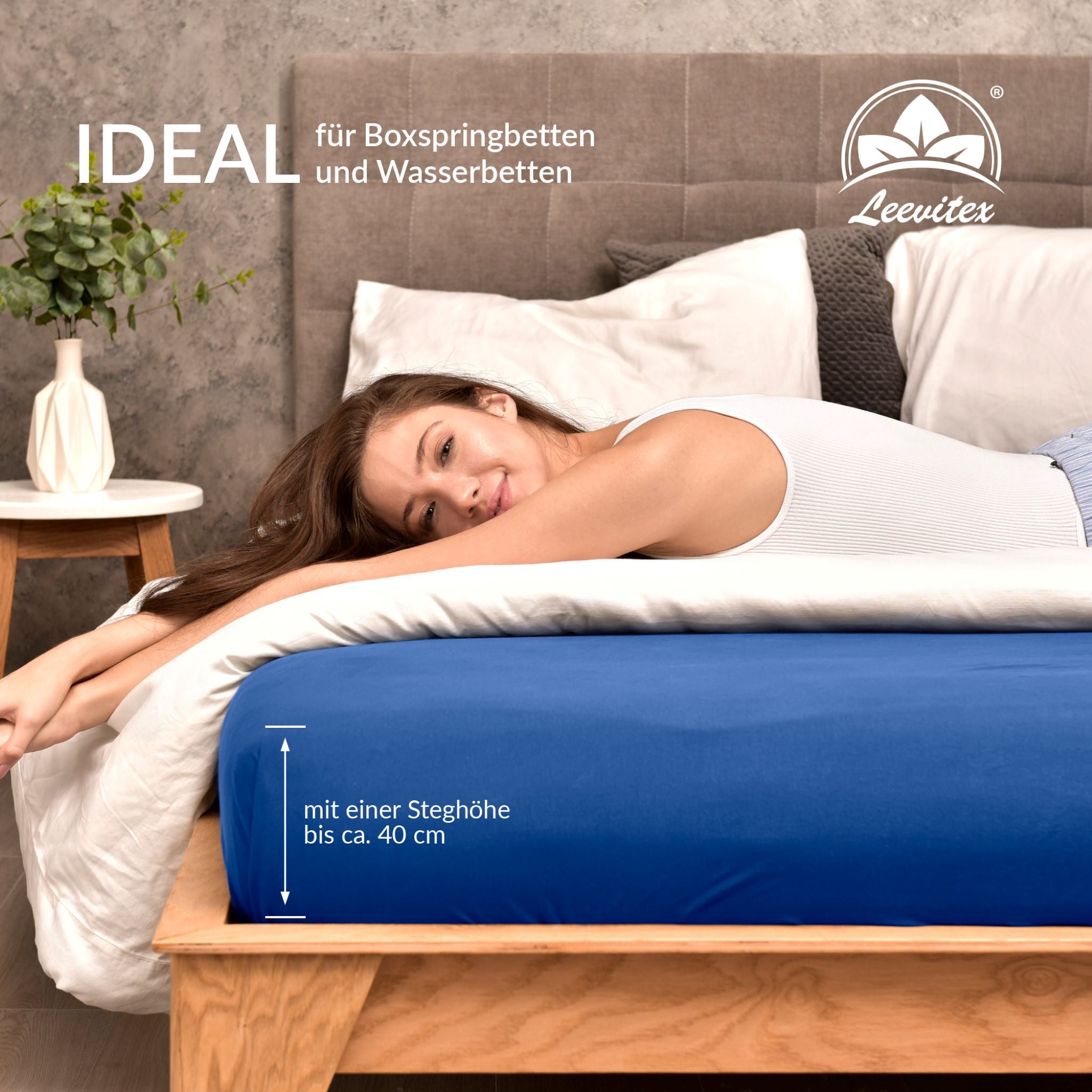 Spannbettlaken für Boxspringbetten 180x200 bis 200x220 cm