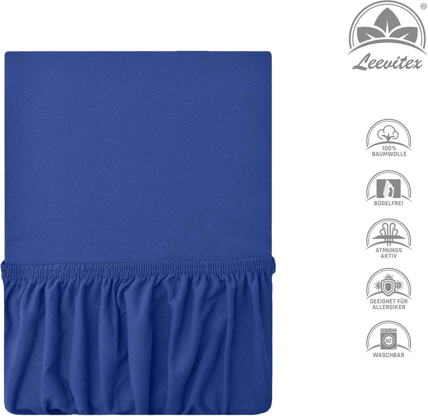 Kinderspannbettlaken von Leevitex im 2er Pack – 100% Jersey-Baumwolle, 70 x 140 cm