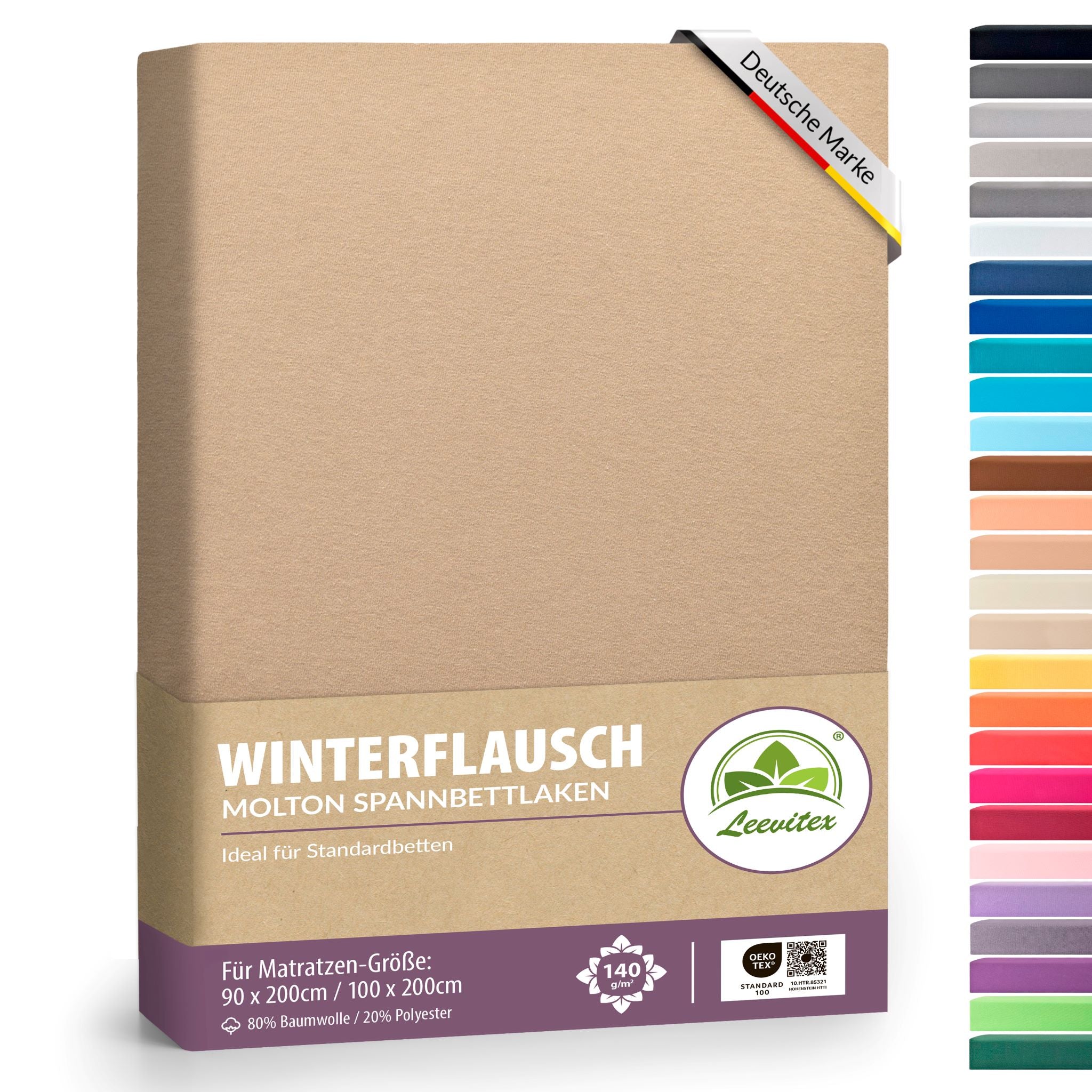 Winterspannbettlaken für 90x200 bis 100x200 cm