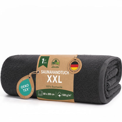 Saunatücher aus 100% Baumwolle im 1er Set – 80 x 200 cm, weich und saugfähig