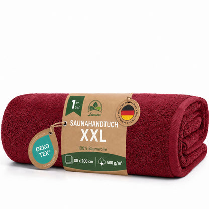 Saunatücher aus 100% Baumwolle im 1er Set – 80 x 200 cm, weich und saugfähig