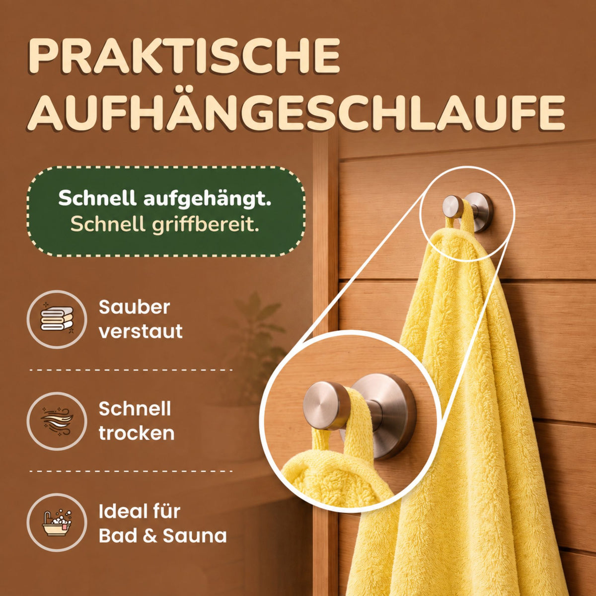 Saunatücher aus 100% Baumwolle im 2er Set – 80 x 200 cm, weich und saugfähig
