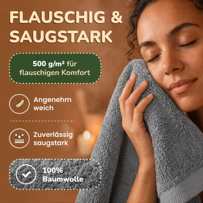 Saunatücher aus 100% Baumwolle im 1er Set – 80 x 200 cm, weich und saugfähig