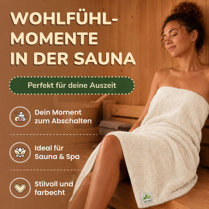 Saunatücher aus 100% Baumwolle im 1er Set – 80 x 200 cm, weich und saugfähig
