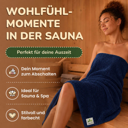 Saunatücher aus 100% Baumwolle im 1er Set – 80 x 200 cm, weich und saugfähig