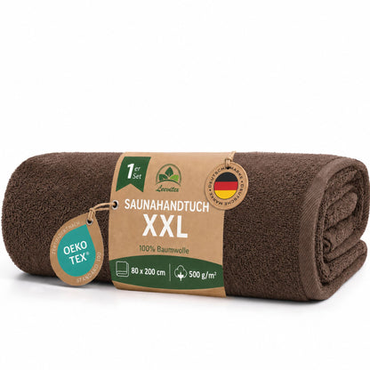 Saunatücher aus 100% Baumwolle im 1er Set – 80 x 200 cm, weich und saugfähig