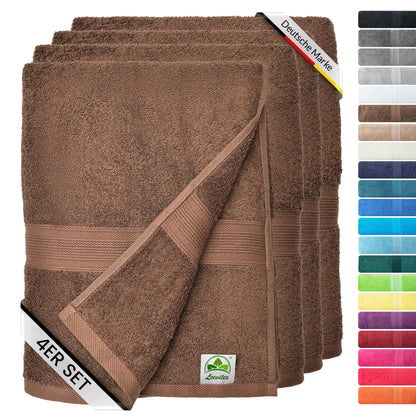 Handtücher von Leevitex – 4er Set, 100% Baumwolle, 50 x 100 cm, weich und saugfähig