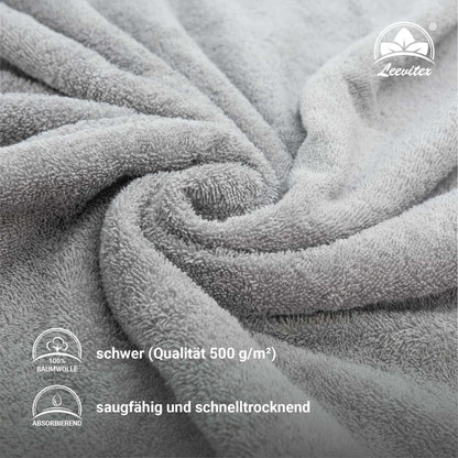 Duschtücher im 2er Set – 100% Baumwolle, 70 x 140 cm, weich und saugfähig