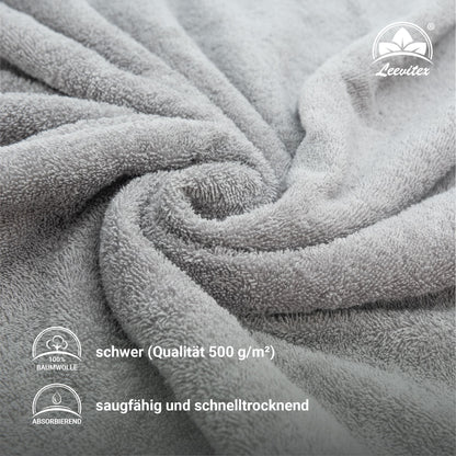 Saunatücher aus 100% Baumwolle im 1er Set – 80 x 200 cm, weich und saugfähig