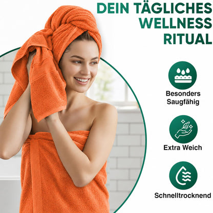 Duschtücher im 2er Set – 100% Baumwolle, 70 x 140 cm, weich und saugfähig