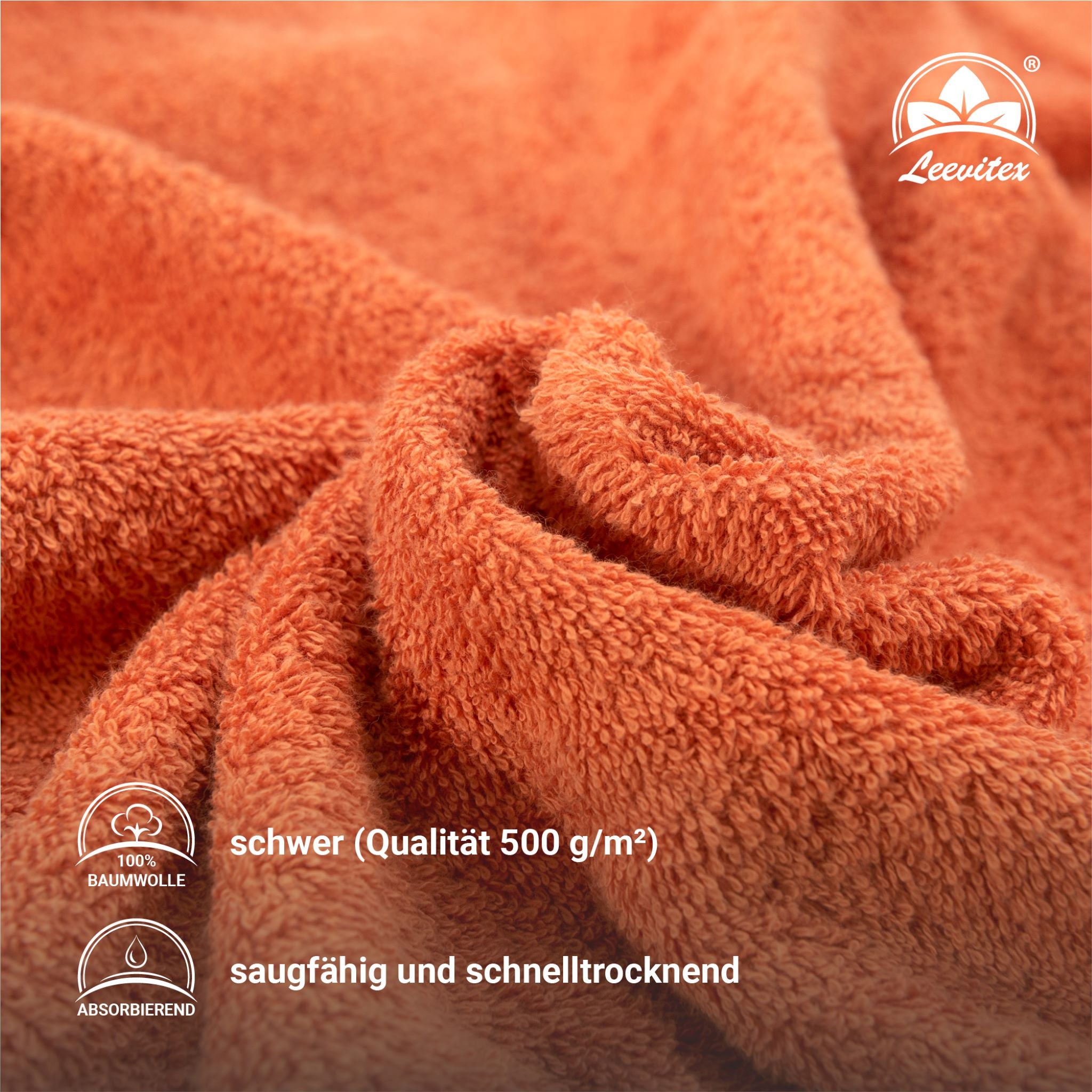 Saunatücher aus 100% Baumwolle im 1er Set – 80 x 200 cm, weich und saugfähig