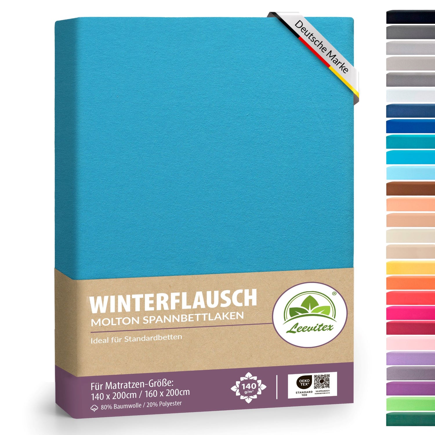 Winterspannbettlaken für 140x200 bis 160x200 cm
